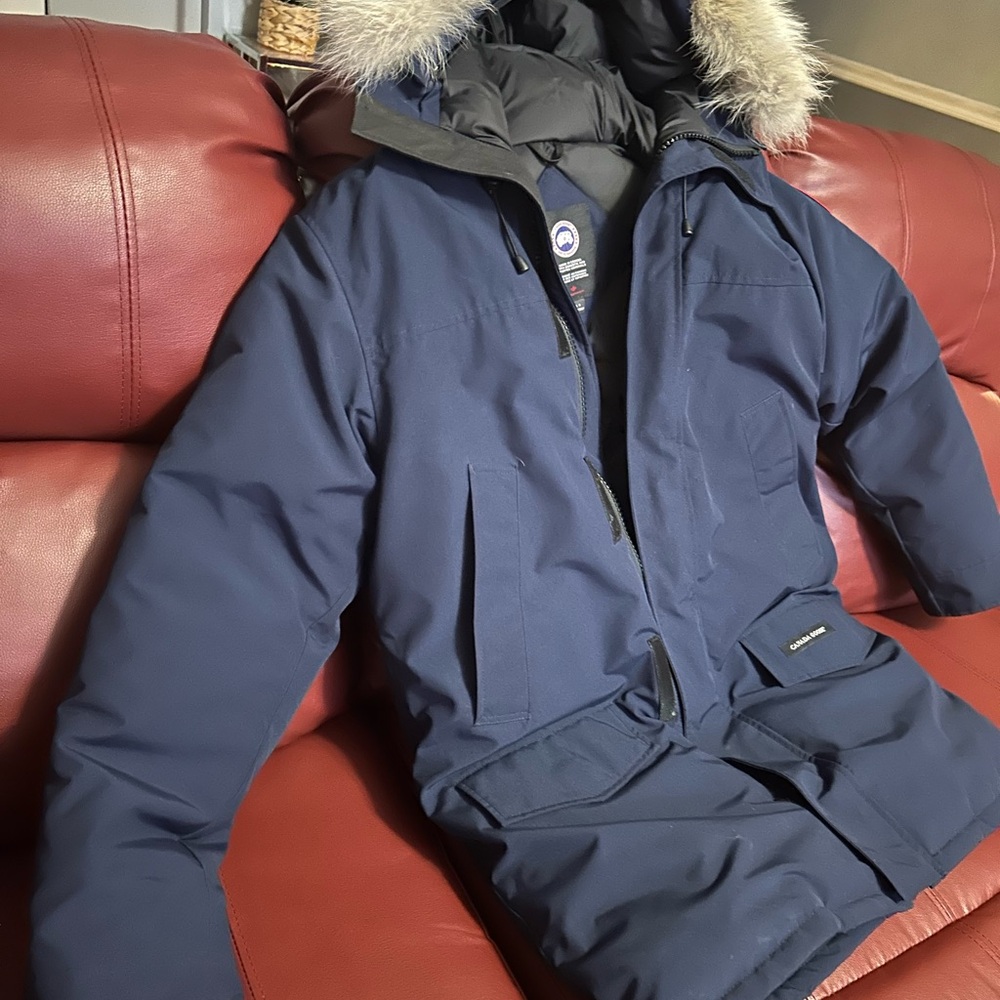 Canada Goose Navy Parka with Fur Hood